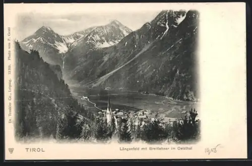 AK Längenfeld im Oetzthal, Panorama mit Breitlehner
