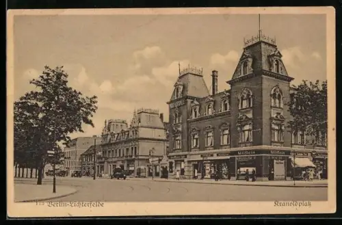 AK Berlin-Lichterfelde, Partie am Kranoldplatz Nr. 2 mit Palast-Lichtspielhaus
