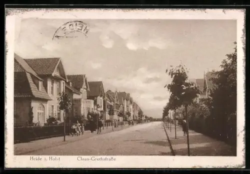 AK Heide i. Holst., Blick in die Claus-Grothstrasse