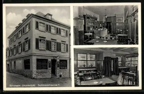 AK Simmern /Hunsrück, Gasthaus Zum weissen Ross in der Schlossstrasse 1, Bes. Karl Grathwohl