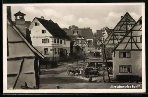 AK Krauchenwies, Bohl und Metzgerei zum Hirsch