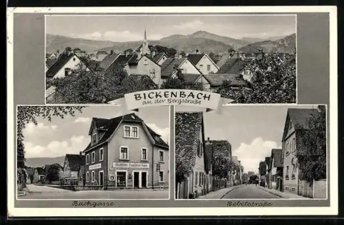 AK Bickenbach a. d. Bergstrasse, Gasthof Deutsches Haus an der Bachgasse, Bebelstrasse