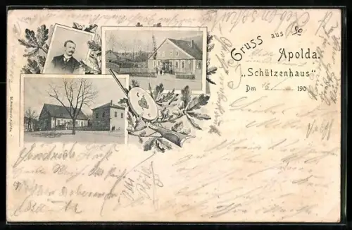 AK Apolda, Gasthof Schützenhaus