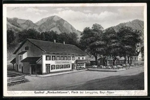AK Fleck bei Lenggries, Gasthof Almbachklamm, Bes. A. Glonner