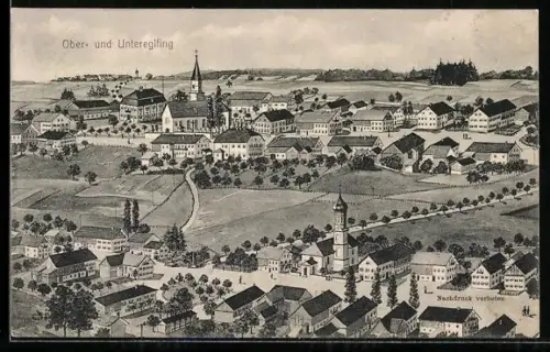 AK Untereglfing, Panorama mit Obereglfing