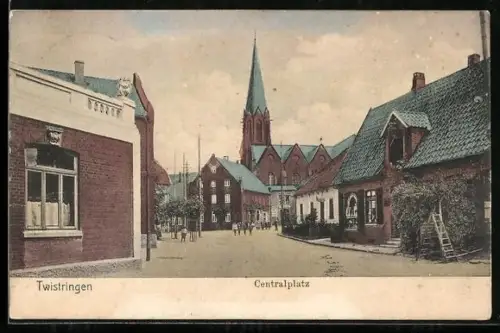 AK Twistringen, Centralplatz mit Kirche