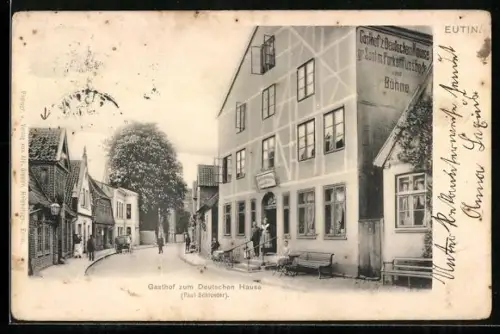 AK Eutin, Gasthof zum Deutschen Hause, Inh. Paul Schroeder