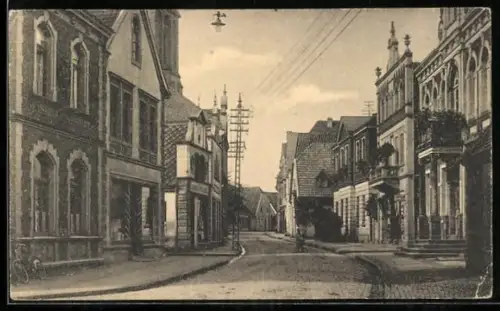 AK Ochtrup, Ortsansicht mit Bültstrasse