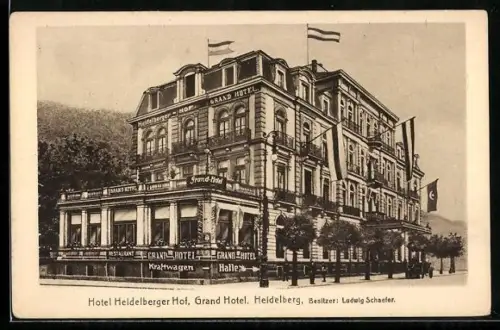 AK Heidelberg / Neckar, Hotel Heidelberger Hof, Grand Hotel v. L. Schaefer