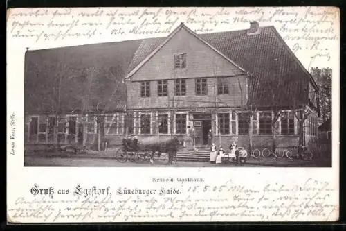 AK Egestorf /Lüneburger Heide, Partie bei Kruse`s Gasthaus
