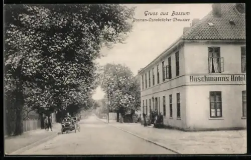 AK Bassum, Buschmanns Hotel an der Bremen-Osnabrücker Chaussee