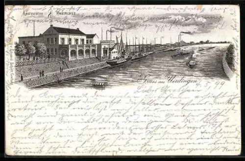 Lithographie Uerdingen, Restaurant Rheinlust