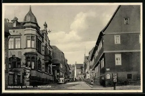 AK Obernburg am Main, Partie in der Mainstrasse