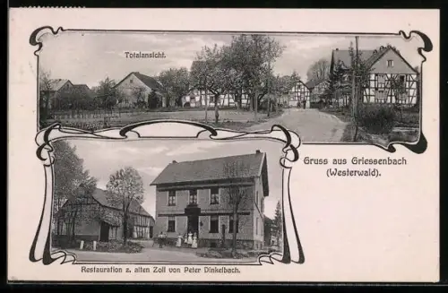 AK Griessenbach /Westerwald, Restaurant zum alten Zoll von Peter Dinkelbach, Totalansicht
