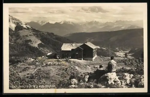 AK Hofpürgl-Hütte, Blick zur Berghütte