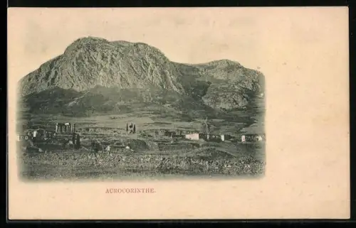 AK Acrocorinthe, Panorama mit Gebirge