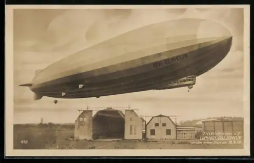 AK Friedrichshafen a. B., Luftsschiff Graf Zeppelin vor dem ersten Start 1928
