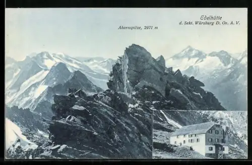 AK Edelhütte, Berghütte mit Ahornspitze
