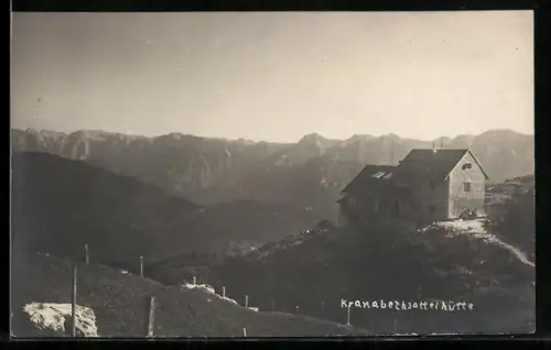 AK Kranabethsattelhütte, Berghütte aus der Vogelschau