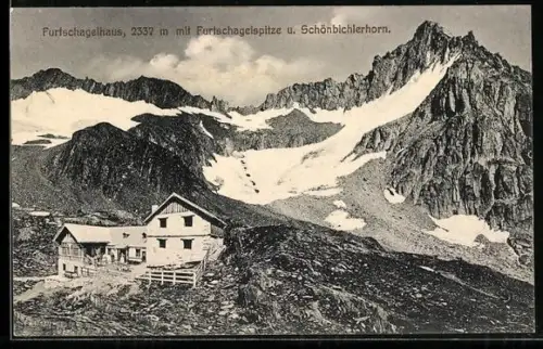 AK Furtschagelhaus mit Furtschagelspitze und Schönbichlerhorn