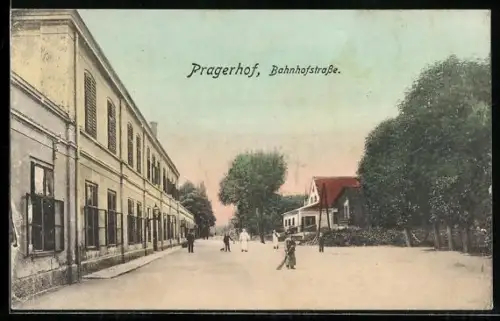 AK Pragerhof, Blick in die Bahnhofstrasse