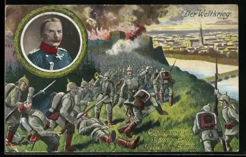 AK Lüttich, Erstürmung der Ortschaft durch General von Emmich