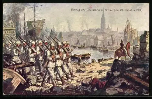 AK Antwerpen, Einzug der Deutschen, Deutsche Besetzung