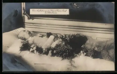AK Schönbrunn, Aufbahrung Kaisers Franz Josef I. von Österreich
