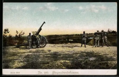 AK No. 160 Fliegerabwehrkanone, Flak-Geschütz in Feuerstellung