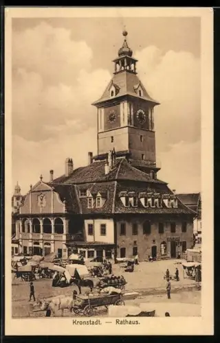 AK Kronstadt, Ansicht vom Rathaus