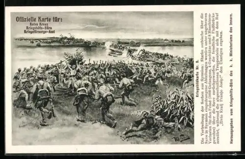 AK Rotes Kreuz Nr. 9, Die Vertreibung der Serben aus Syrmien