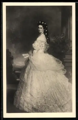 AK Kaiserin Elisabeth (Sissi) von Österreich nach einem Gemälde von Franz Xaver Winterhalter