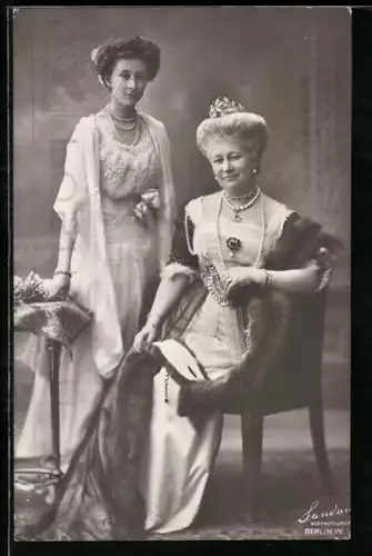 AK Kaiserin Auguste Victoria und Prinzessin Victoria Louise von Preussen