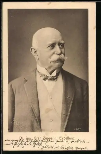 AK Portrait von Fr. ing. Graf Zeppelin, Excellenz