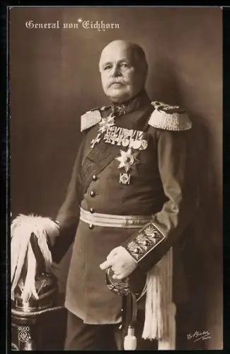 AK Heerführer General von Eichhorn in Uniform mit Orden