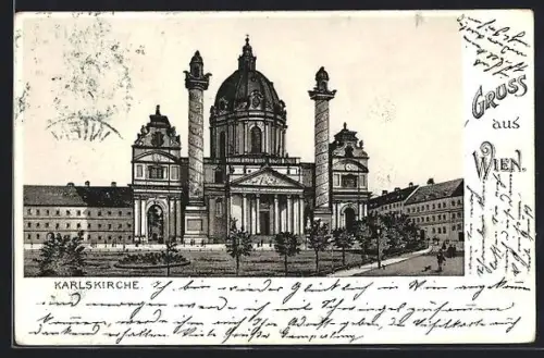Lithographie Wien, Karlskirche