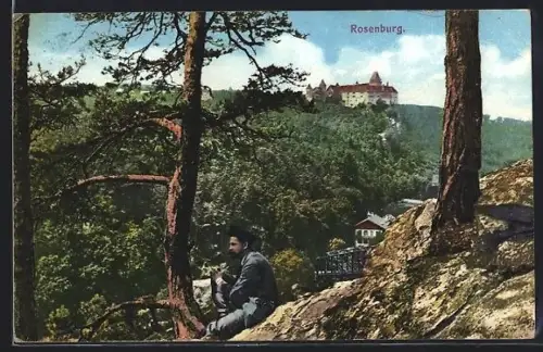 AK Rosenburg, Blick zum Ort