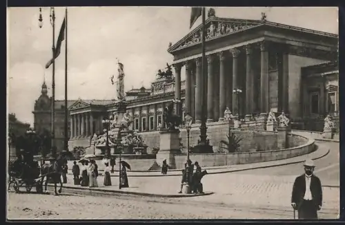 AK Wien, Parlament mit Strassenpartie