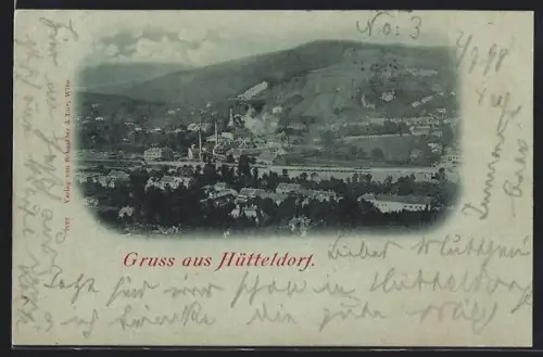 Mondschein-AK Hütteldorf, Teilansicht