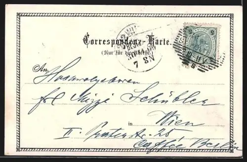 AK St. Pölten, Rathaus mit Denkmal