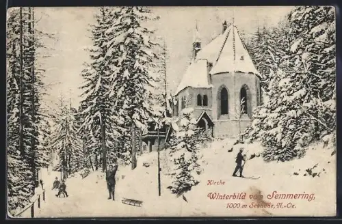 AK Semmering, Kirche im Schnee