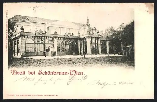 AK Wien, Tivoli bei Schönbrunn, Pavillon