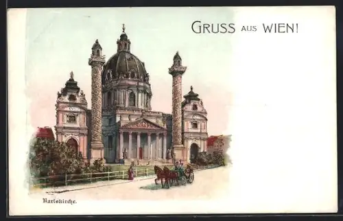 Lithographie Wien, Karlskirche