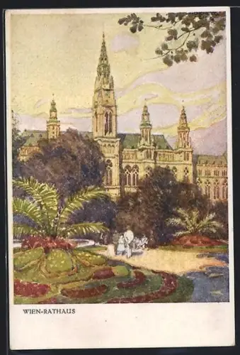 AK Wien, Rathaus mit Parkanlage