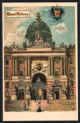 Lithographie Wien, Kaiserl. Hofburg
