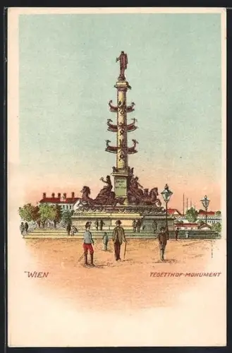 Lithographie Wien, Am Tegetthof-Monument