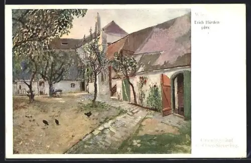 Künstler-AK Wien, Gramingerhof in Ober-Sievering