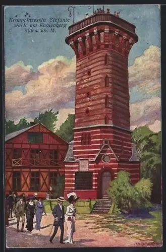 AK Wien, Kronprinzessin Stefaniewarte am Kahlenberg