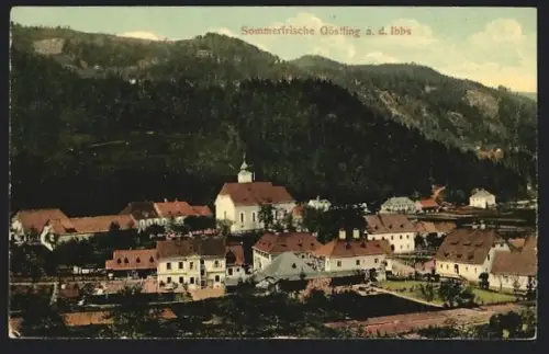 AK Göstling a. d. Ybbs, Dorfpanorama mit Kirche