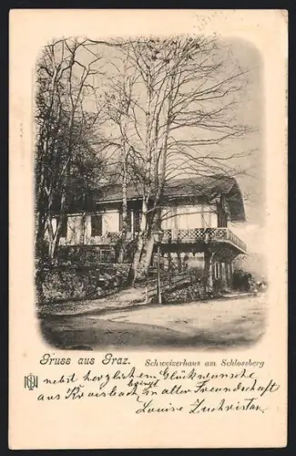 AK Graz, Schweizerhaus am Schlossberg